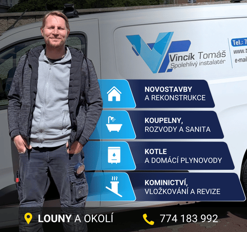 Spolehlivý instalatér a topenář pro Louny a okolí - Tomáš Vincík
